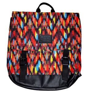 Burton Durable Goods Backpack Book Bag Tote School Skateboard Red Geometric